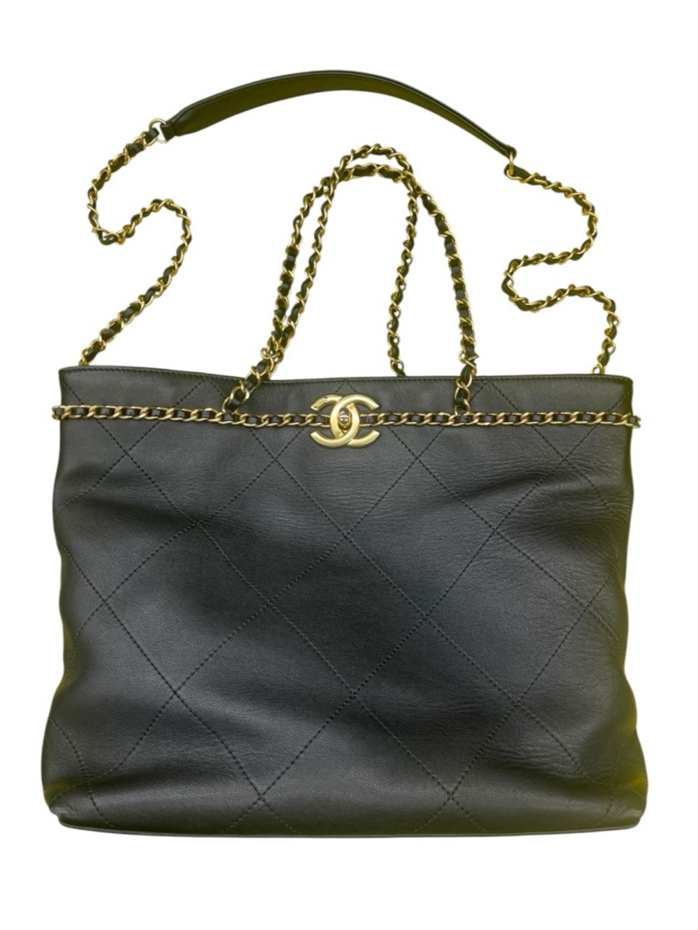 Chanel Black Quilted Leather Women Handbag